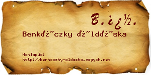 Benkóczky Áldáska névjegykártya
